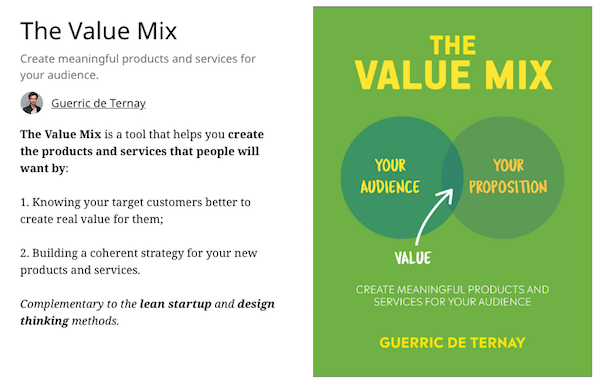 The Value Mix, book available on Leanpub