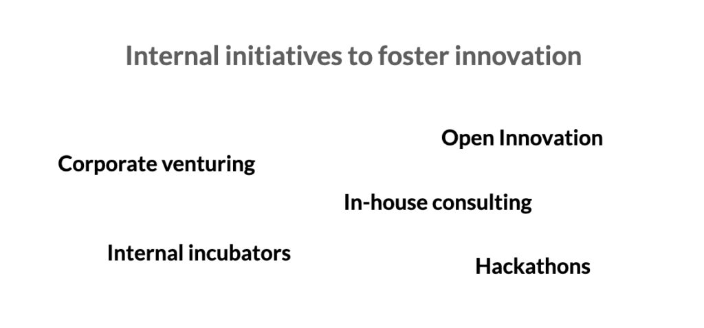 Internal initiatives to foster innovation