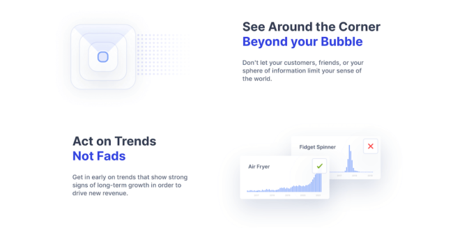 Spot opportunities using trend websites - Glimpse