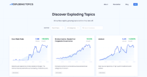 Trends website - Exploding Topics